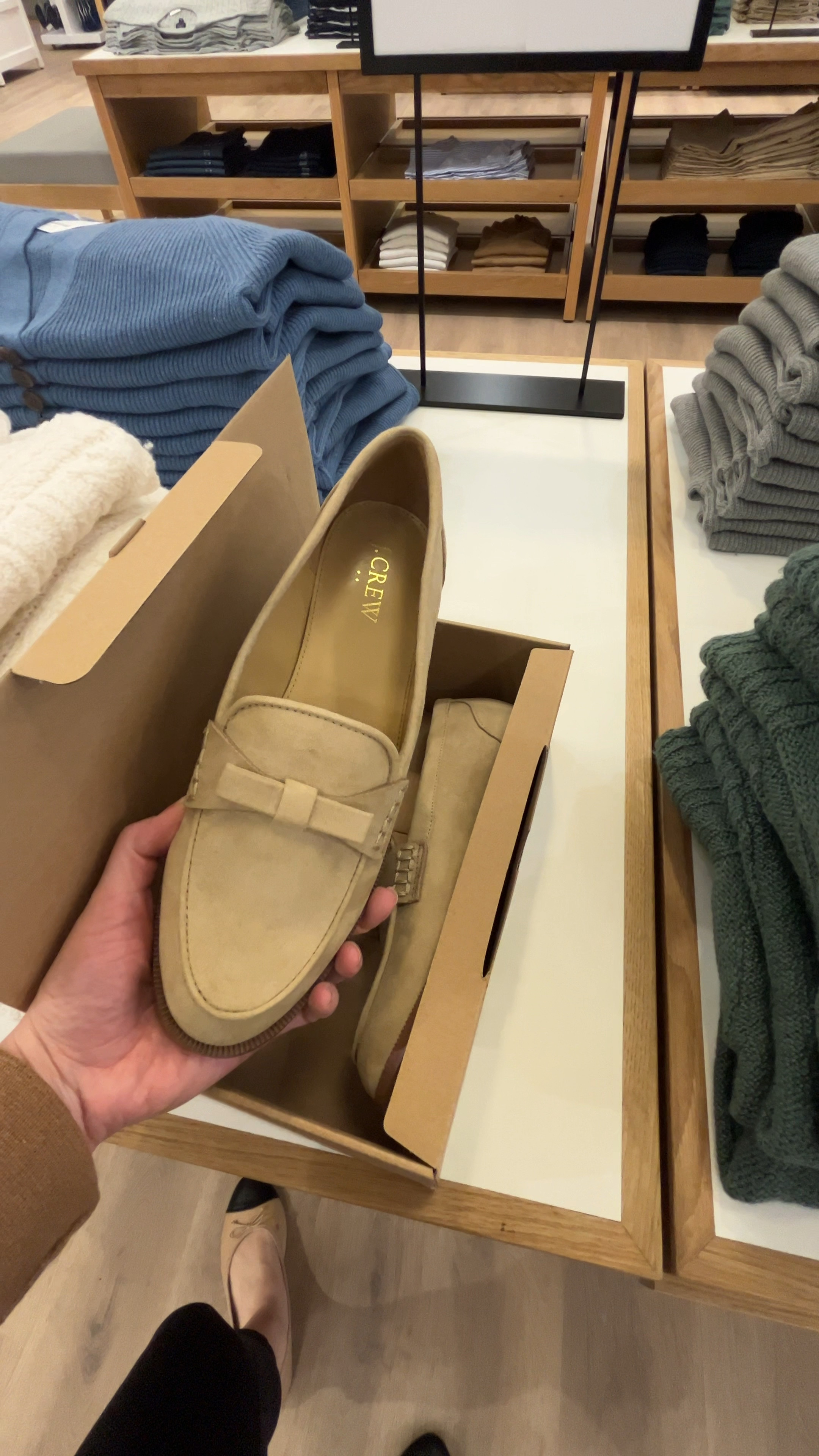 Cute bow loafers at J. Crew Factory. Come in pink too! 

Spring shoes, neutral shoes 

#LTKWorkwear #LTKShoeCrush #LTKFindsUnder100