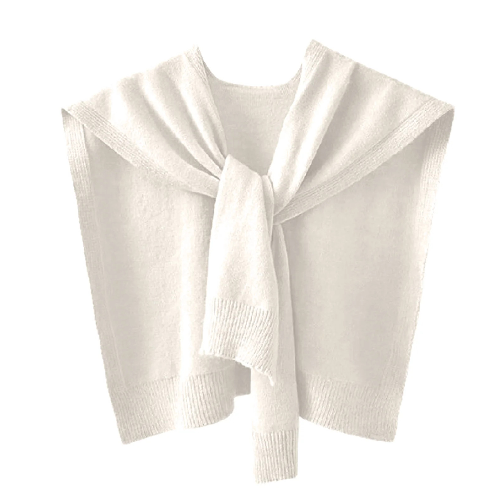 Plain Sweater Shawl Wraps for Women Sweater Knit Knotted Shawls Travel Casual Scarf Cape Shoulder... | Walmart (US)