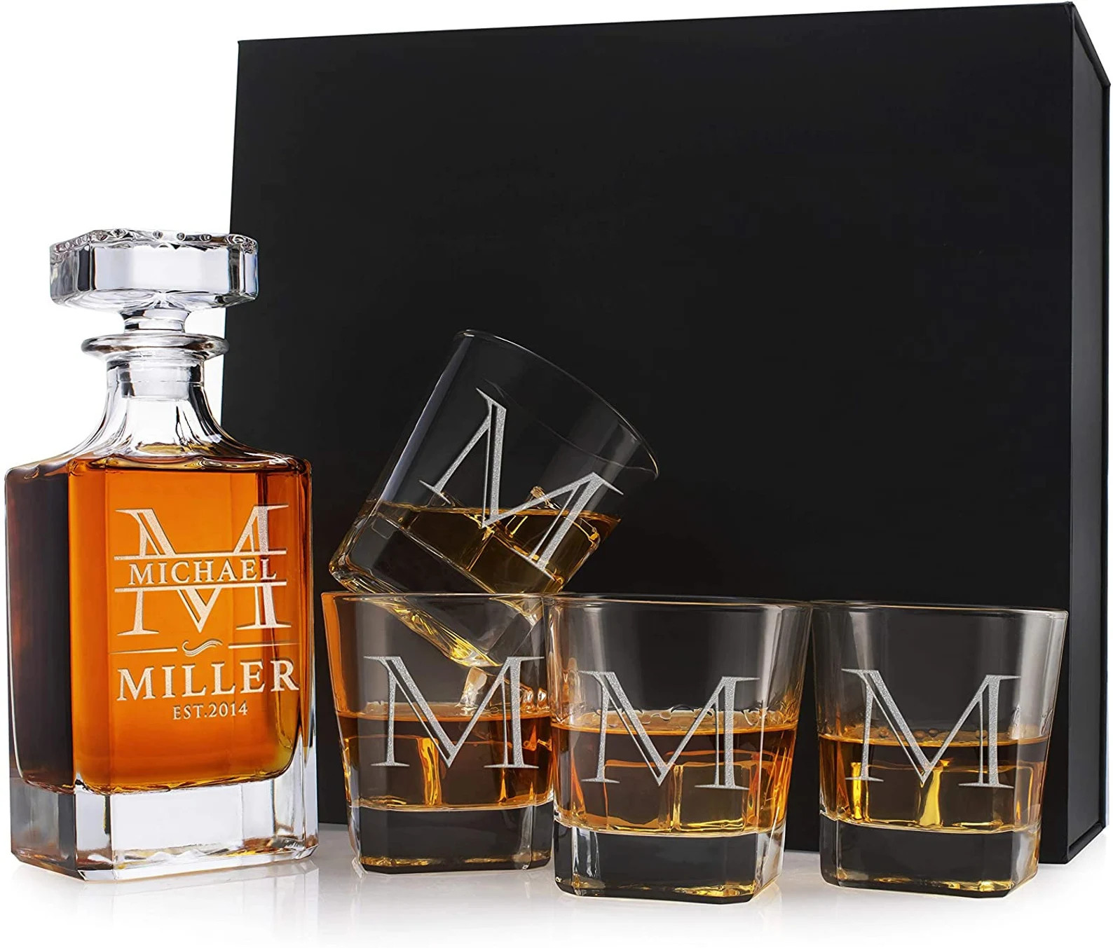 Personalized Whiskey Decanter and Glass Set with Gift Box | Etsy | Etsy (US)