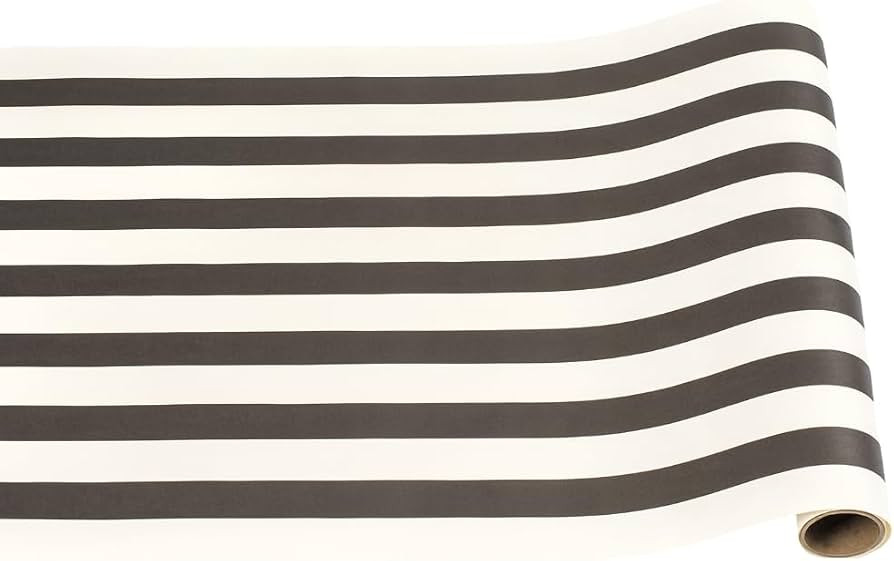 Black and White Striped Paper Table Runner - 25' Long x 20" Wide | Amazon (US)