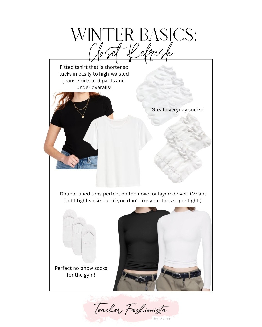 Closet refresh basics! New white and black short sleeved tshirts and long sleeved double-lined shirts (my 2 favorites!) I also linked up great socks for everyday and for the gym!

#LTKSaleAlert #LTKOver40 #LTKSeasonal