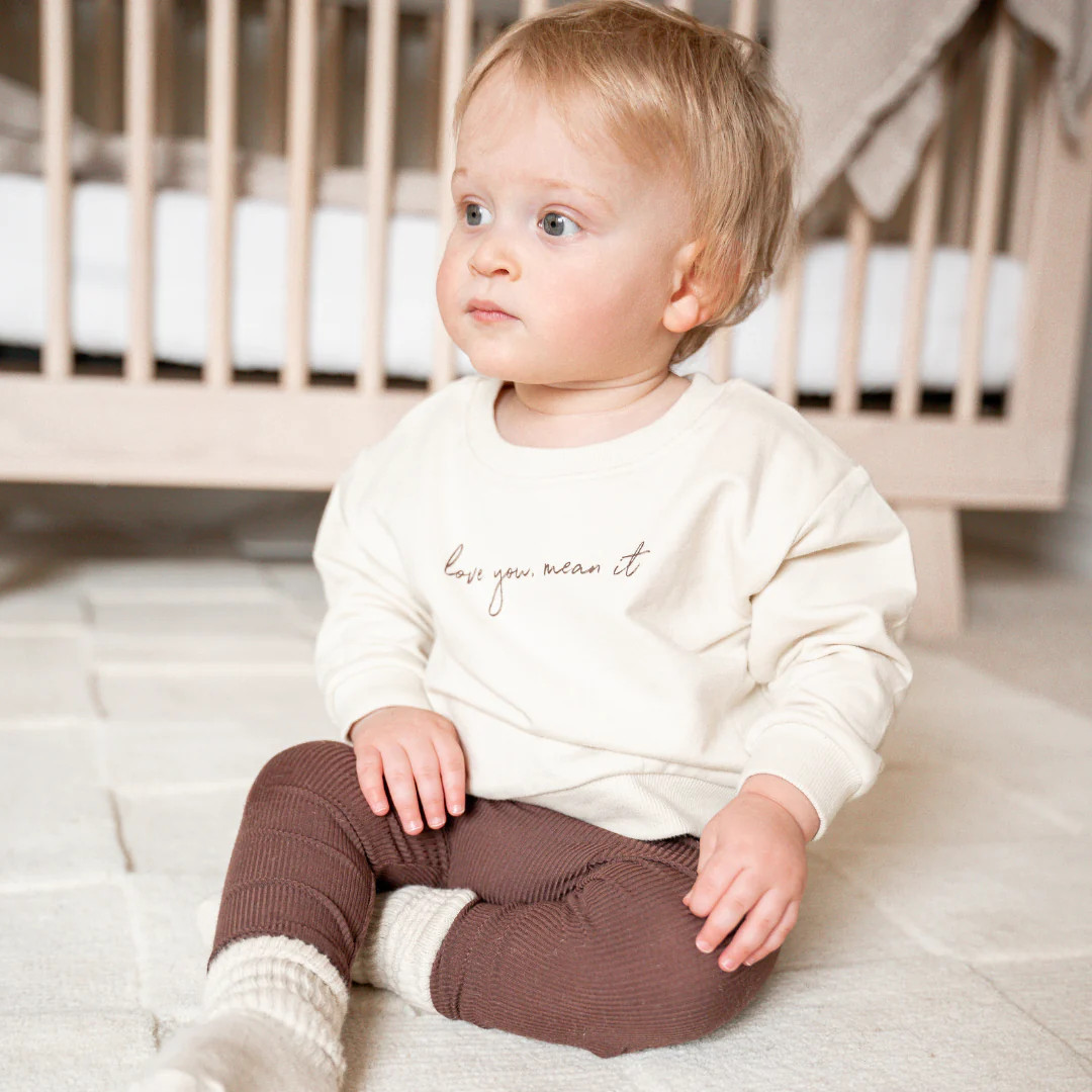 Love You, Mean It Crewneck | Atlas Grey