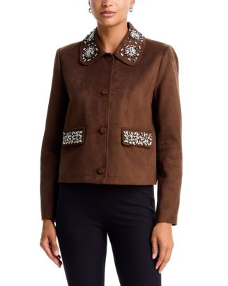 Embellished Faux Suede Jacket - Exclusive | Bloomingdale's (US)