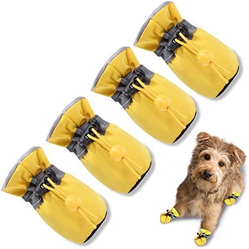 TEOZZO Dog Boots & Paw Protector, Anti-Slip Sole Winter Snow Dog Booties with Reflective Straps D... | Amazon (US)