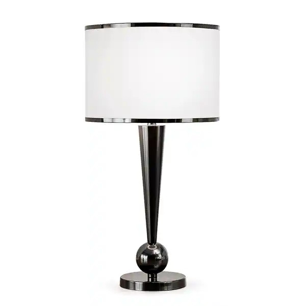 Dione Black Metal Modern Table Lamp - Overstock - 14636975 | Bed Bath & Beyond