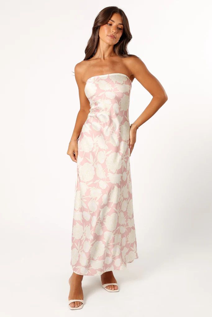 Gemma Strapless Maxi Dress - Pink Floral | Petal & Pup (US)