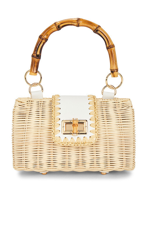 BTB Los Angeles Mason Bamboo Clutch in Cream. | Revolve Clothing (Global)