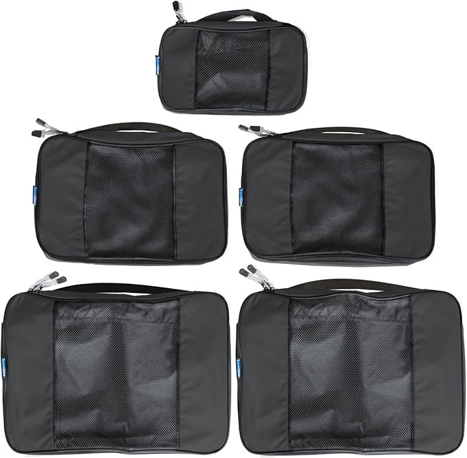 TravelWise Packing Cube System - Durable 5 Piece Weekender Plus Set (Black) | Amazon (US)