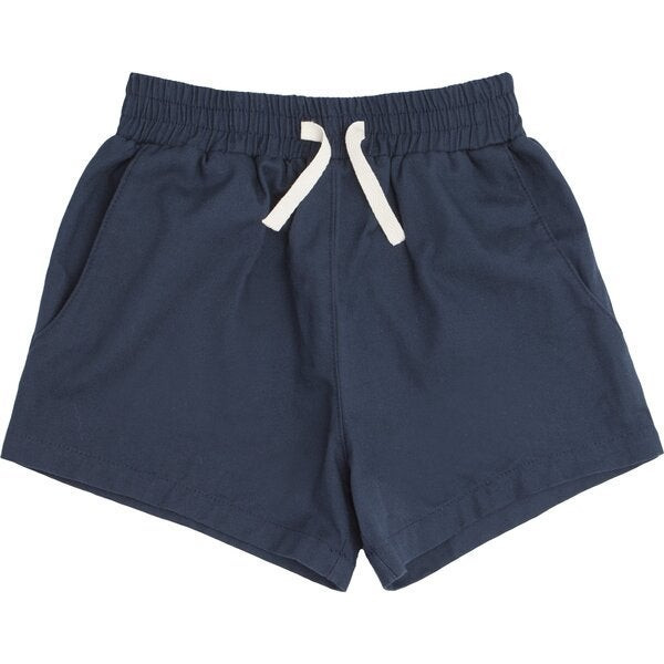 Boys Navy Canvas Short - Minnow Tops | Maisonette | Maisonette