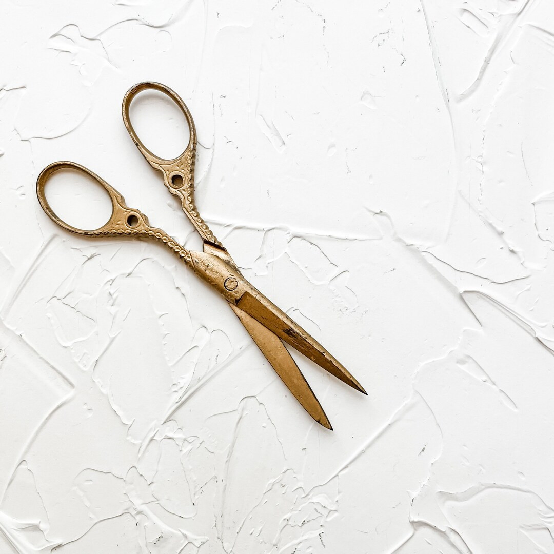 Antique German Gold Scissors Photography Styling Prop for Flat - Etsy | Etsy (US)