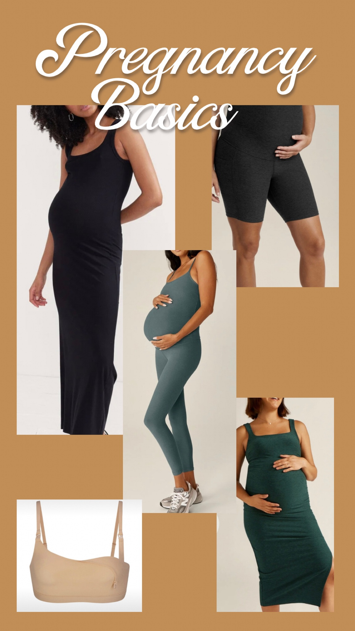 So many people pregnant right now! These basics would be so easy to workout in or lounge in. The jumpsuits/dresses pair nice with a cardigan or jacket 

#LTKbaby #LTKbump #LTKstyletip