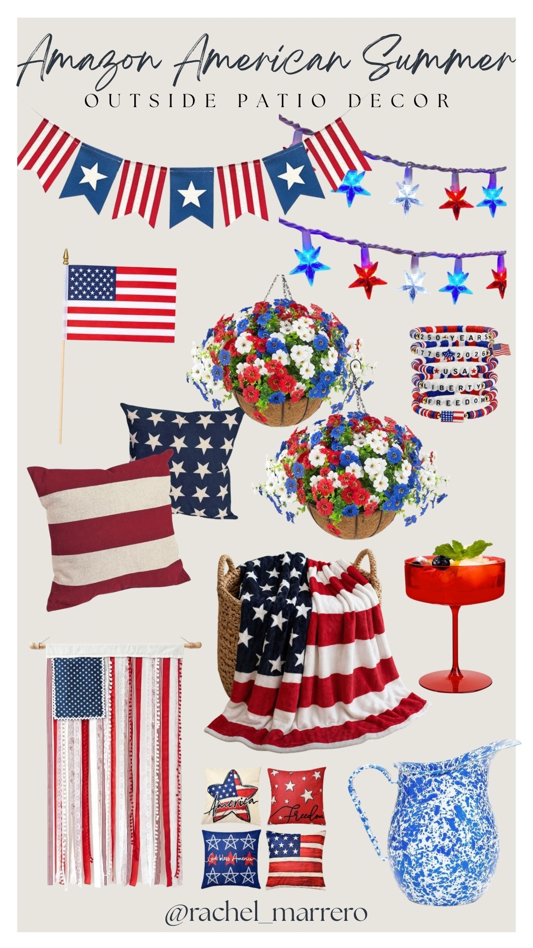 Amazon American summer! 

american summer decor, patriotic outdoor decor, red white blue party, 4th of july decor, backyard party setup, summer patio styling, outdoor entertaining essentials, amazon patio finds, outdoor table decor, picnic party ideas, summer hosting, backyard bbq decor, festive tablescape, string lights outdoor, patio lanterns, outdoor rugs patio, poolside decor, summer vibes backyard, entertaining must haves, outdoor cushions decor, porch styling summer, affordable patio decor, amazon home finds, summer party inspo

#LTKHome #LTKSeasonal #LTKU
