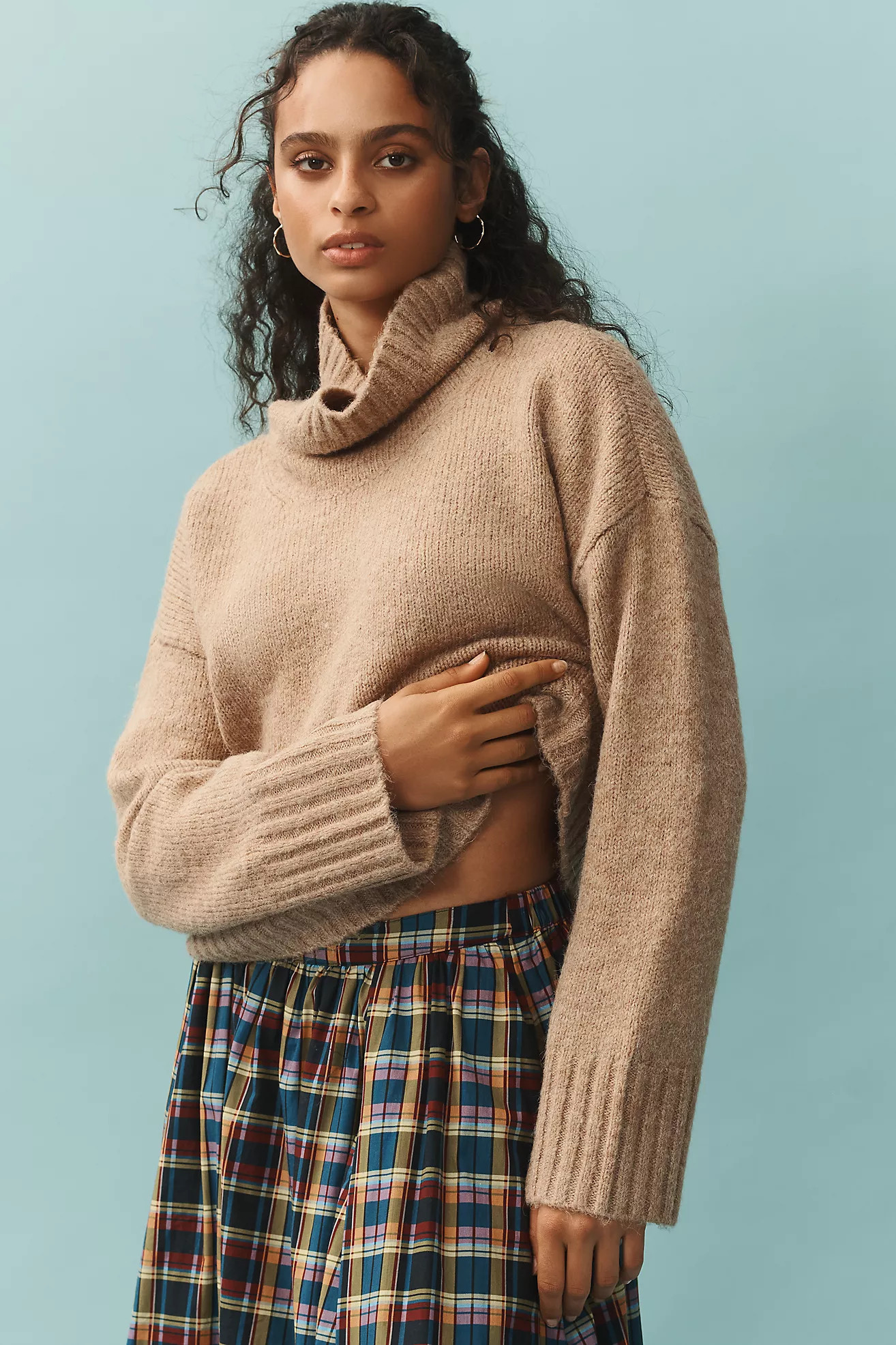 The Lennon Wide-Sleeve Turtleneck Sweater by Pilcro | Anthropologie (US)
