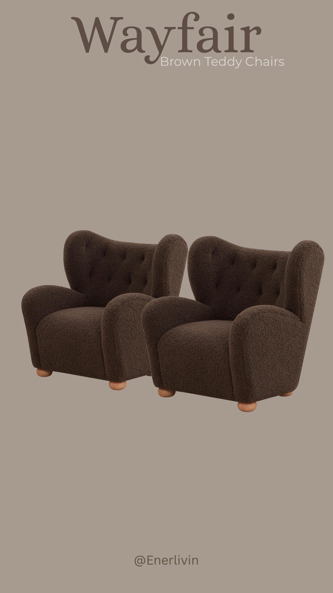Wayfair Brown Teddy chairs 

#LTKHome #LTKSeasonal #LTKU