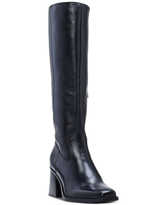 Womens's Sangeti Snip-Toe Block-Heel Extra Wide-Calf Knee-High Boots | Macy's