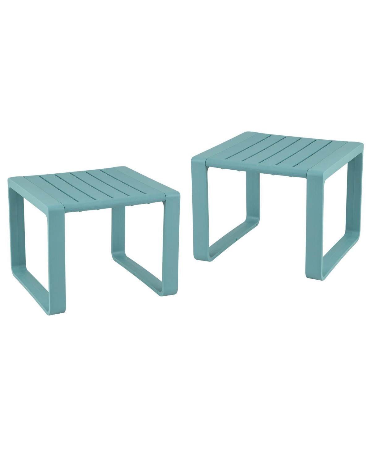 Weather Resistant Adirondack Outdoor Side Table Set of 2 - Blue | Macy's
