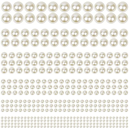 1980Pcs Self Adhesive Pearl Stickers, Shynek Pearls Sticker Gems for Hair, Face, Makeup, Eye, Nail, Crafts, Assorted Sizes | Amazon (US)