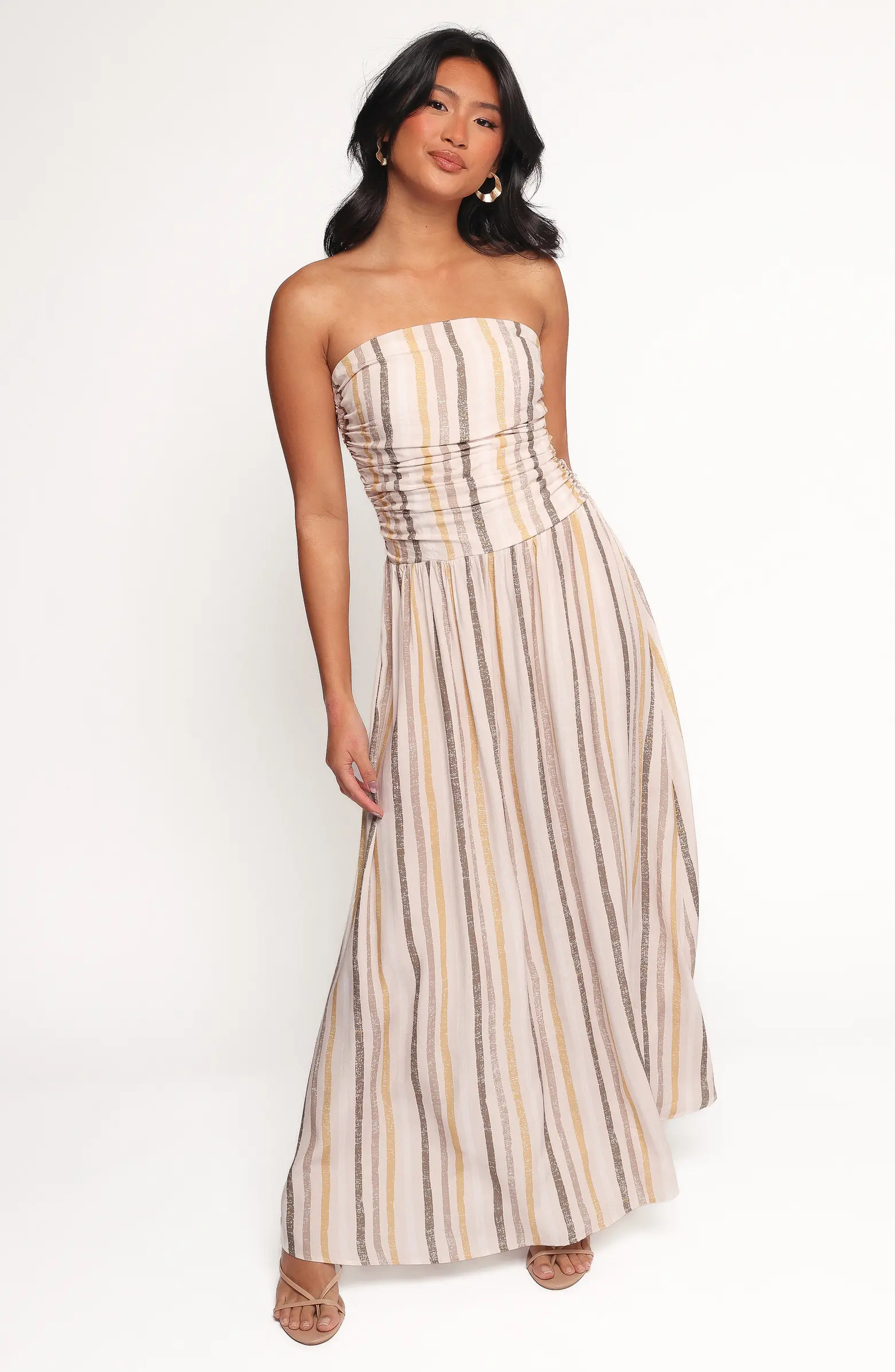 Petal & Pup Jimena Stripe Strapless Maxi Dress | Nordstrom | Nordstrom