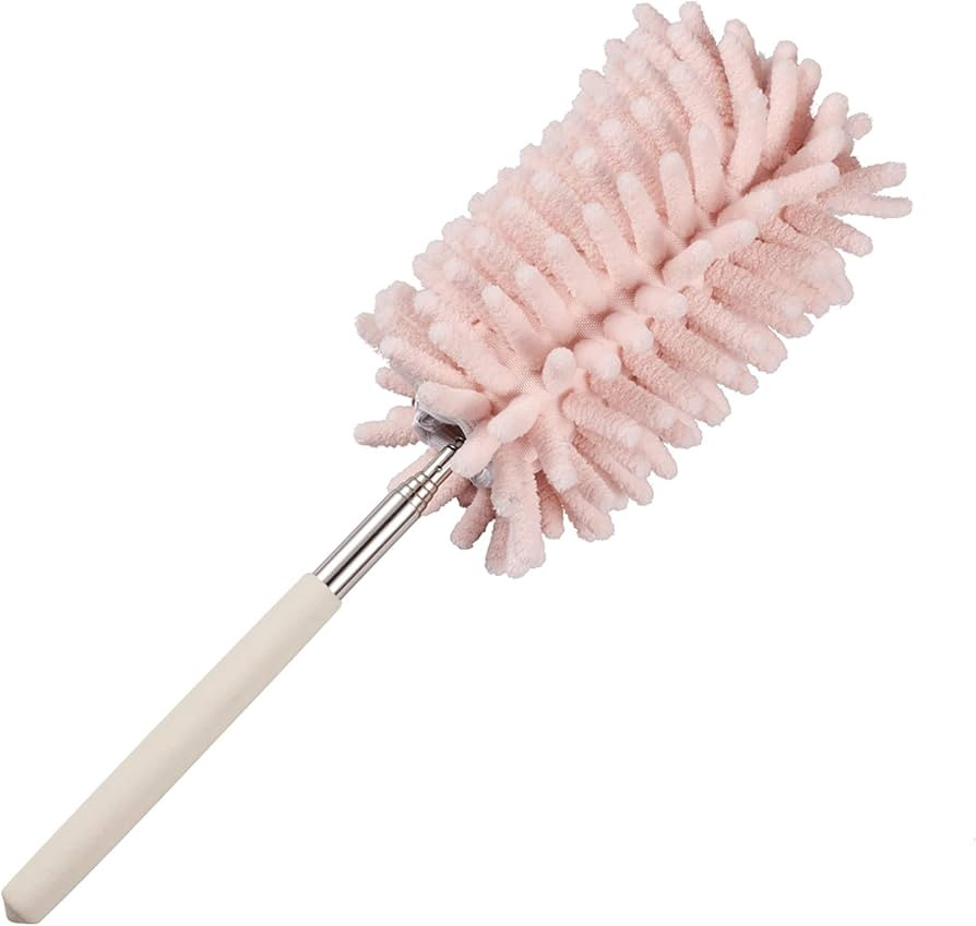 Pink Retractable Microfiber Duster for Cleaning Extendable Feather Duster Household Cleaning Tool... | Amazon (US)