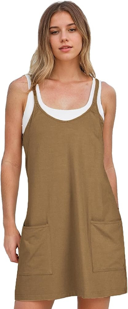 Summer Mini Dresses for Women 2025 Casual Short Sundress Workout Tennis Athletic Dress with Built... | Amazon (US)