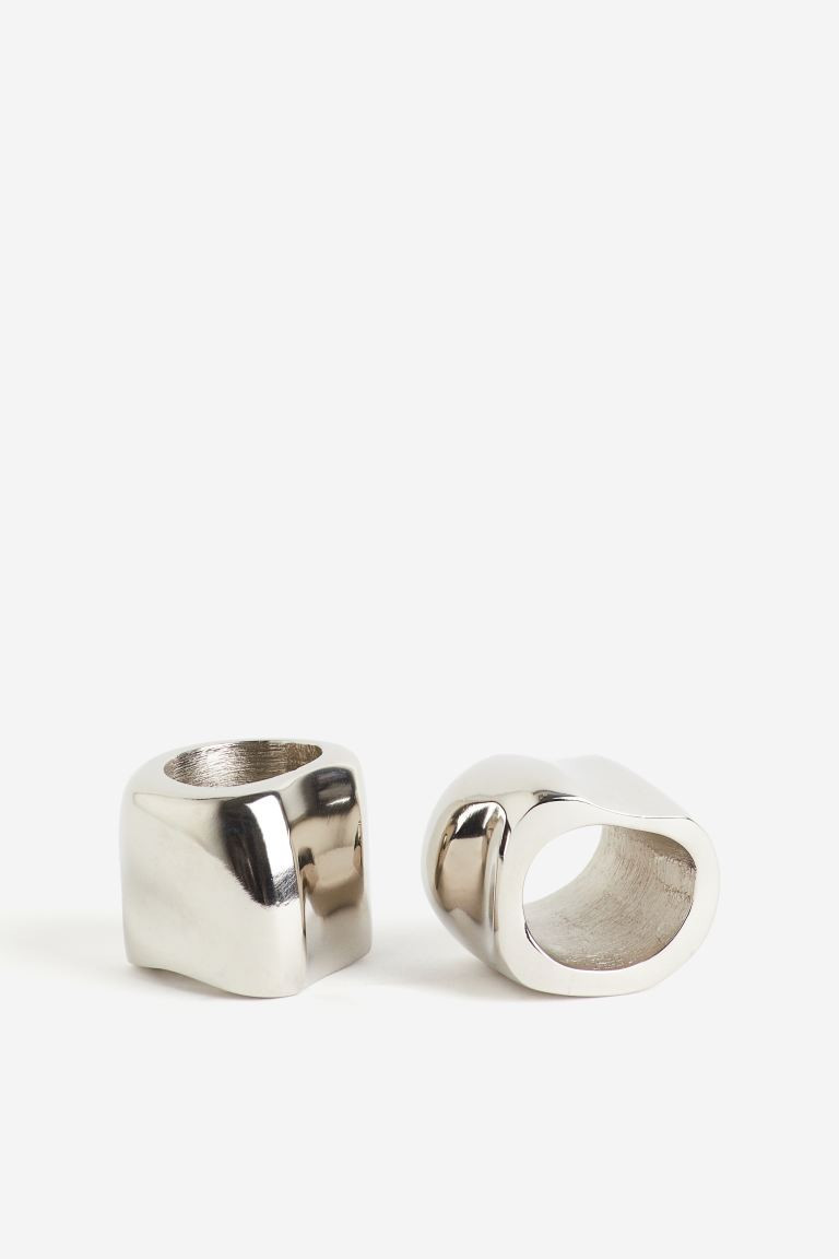 2-pack napkin rings - Silver-coloured - Home All | H&M GB | H&M (UK, MY, IN, SG, PH, TW, HK)