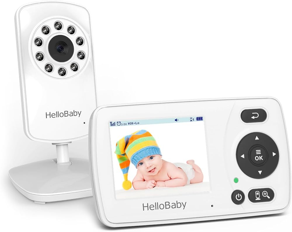 HelloBaby Monitor with Camera and Audio, 1000ft Long Range Video Baby Monitor-No WiFi, Night Visi... | Amazon (US)