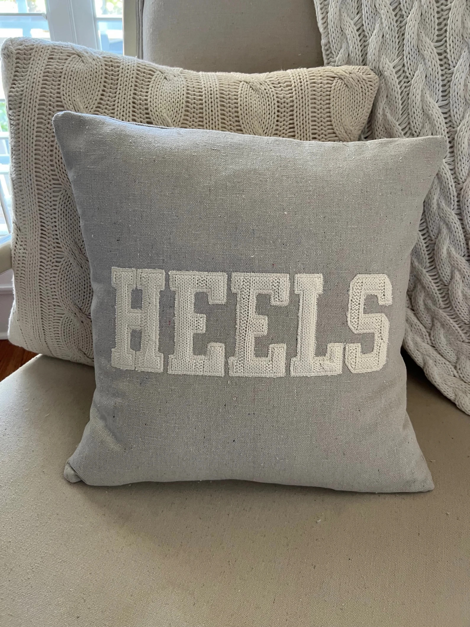 HEELS Pillow, UNC Gift, UNC Tarheels Pillow, Dorm Decor, Custom Graduation Gift, Neutral Decor, G... | Etsy (US)