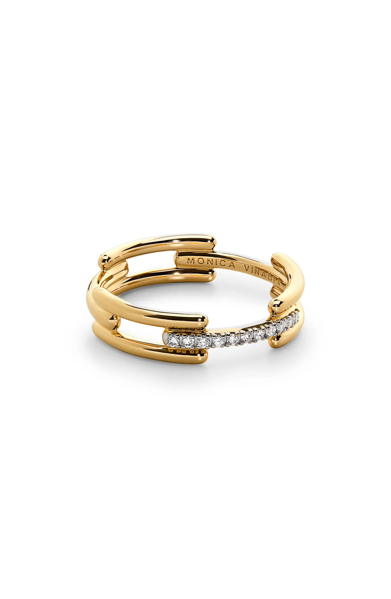 Monica Vinader Signature Link Lab Grown Diamond Ring | Nordstrom | Nordstrom