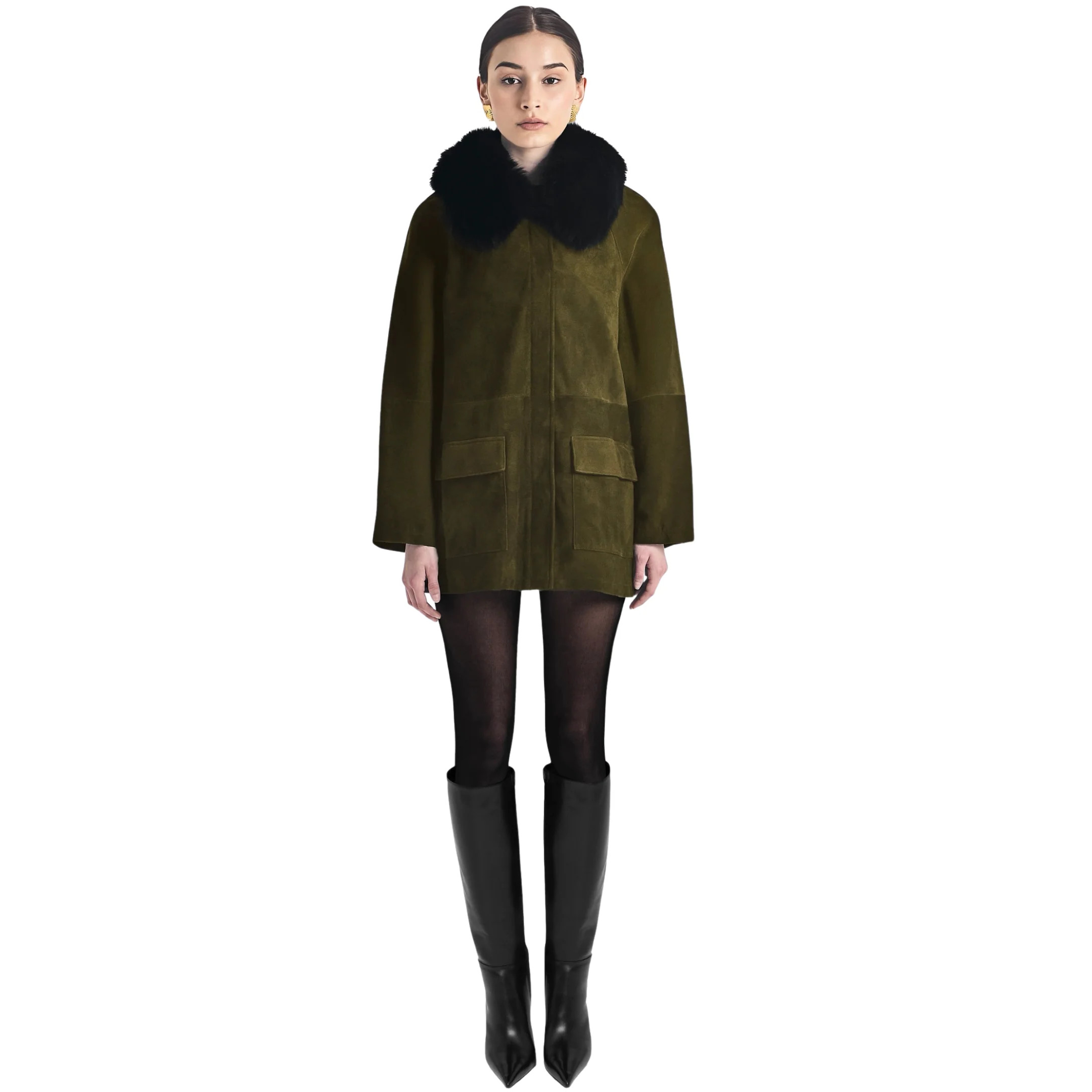 Raegan Suede Field Jacket | Susanna Chow