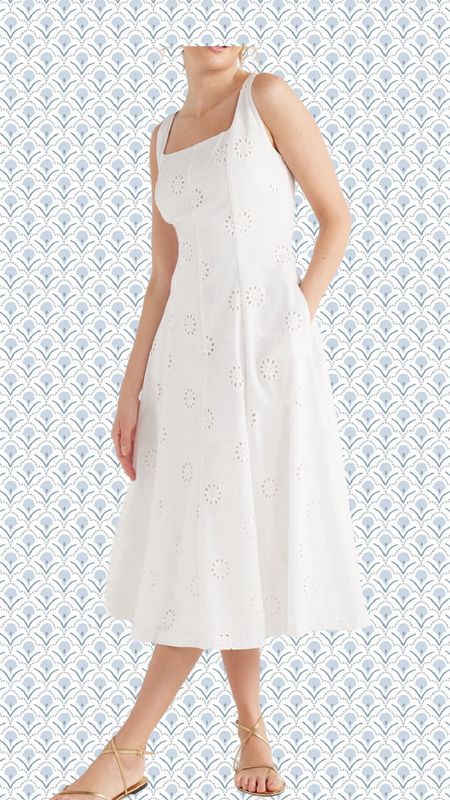 The prettiest white eyelet dress from Walmart! #dresses #dress 