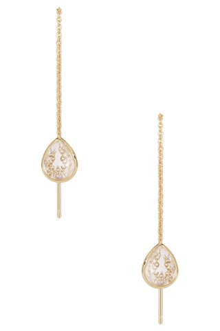 Ettika Crystal Drop Earrings in Gold from Revolve.com | Revolve Clothing (Global)
