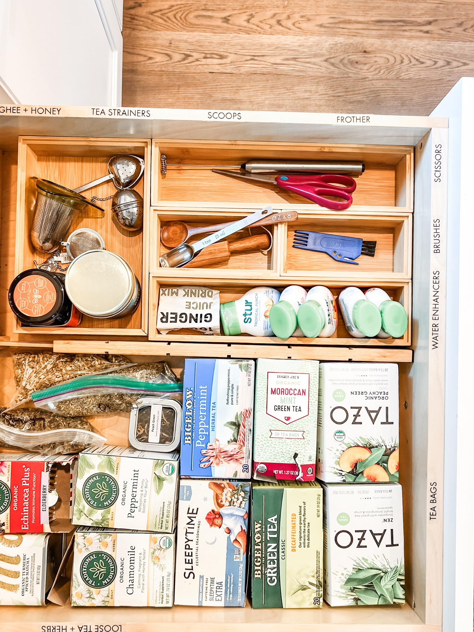 This tea drawer keeps all the essentials right within reach! The drawer organizers and labels helps categorize items to keep the drawer nice and tidy!

#LTKSeasonal #LTKfamily #LTKhome