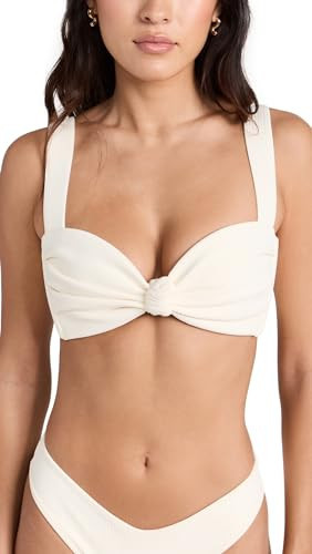 Montce Women's Hayden Bikini Top, Cream Rib, M | Amazon (US)