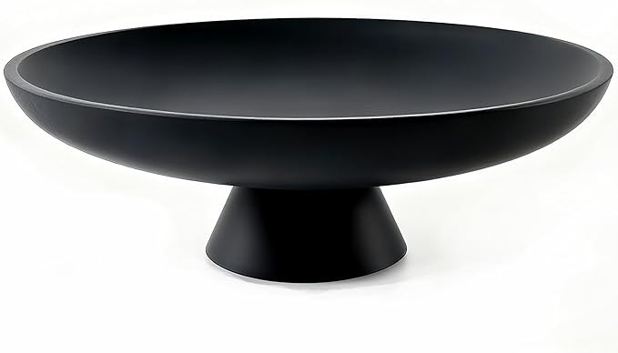 YMXYJM Modern Resin Pedestal Decorative Bowl, Large Fruit Bowl for Kitchen Counter, Stylish Key B... | Amazon (US)