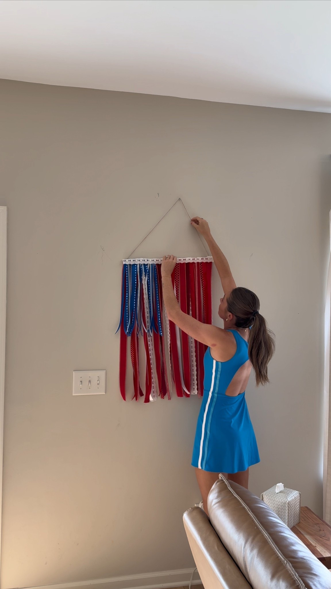 DIY ribbon American flag 🍒🇺🇸💙

#LTKSeasonal #LTKSummerEdit #LTKHome
