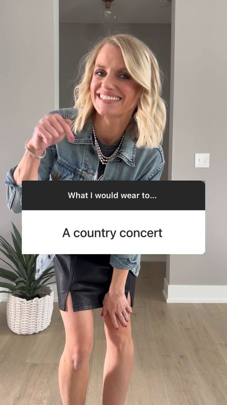 What I would wear to a country concert 🎶 
Outfit 1: graphic tee- xs || skirt- small || jacket- xs || boots- sold out
Outfit 2: bodysuit- small || skirt- sold out, linked similar || boots- old, linked similar 
Outfit 3: top- old, linked similar || shorts- 0 || boots- old, linked similar 

#LTKstyletip #LTKSeasonal #LTKover40