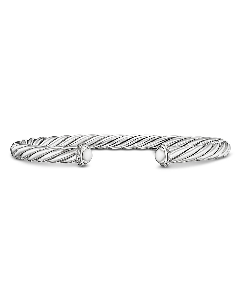 David Yurman Men's Cable Cuff Bracelet in Sterling Silver with Pave Diamonds, 6mm | Bloomingdale's (US)
