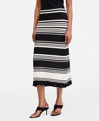 I.N.C. International Concepts Women's Stripe Crochet Midi Skirt, Macy's Exclusive - Macy's | Macy's