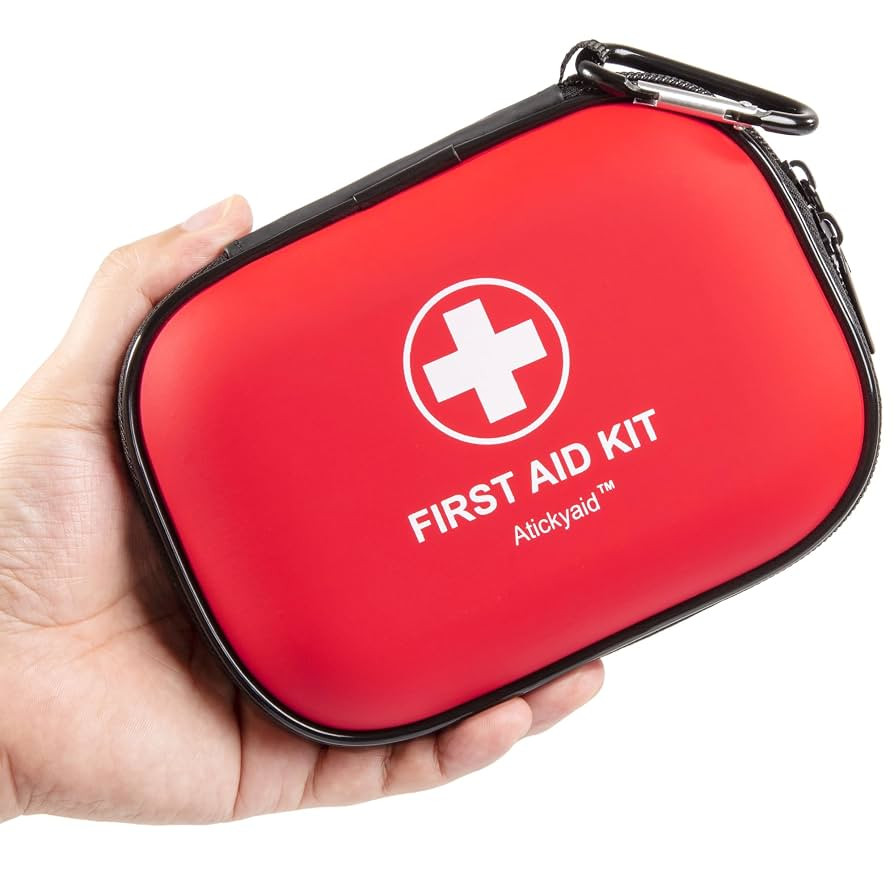 Mini First Aid Kit - 120 Piece Small Waterproof Hard Shell Medical Kit for Car, Home, Office, Tra... | Amazon (US)