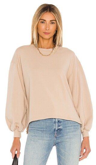 Amirah Drawstring Hem Sweatshirt | Revolve Clothing (Global)