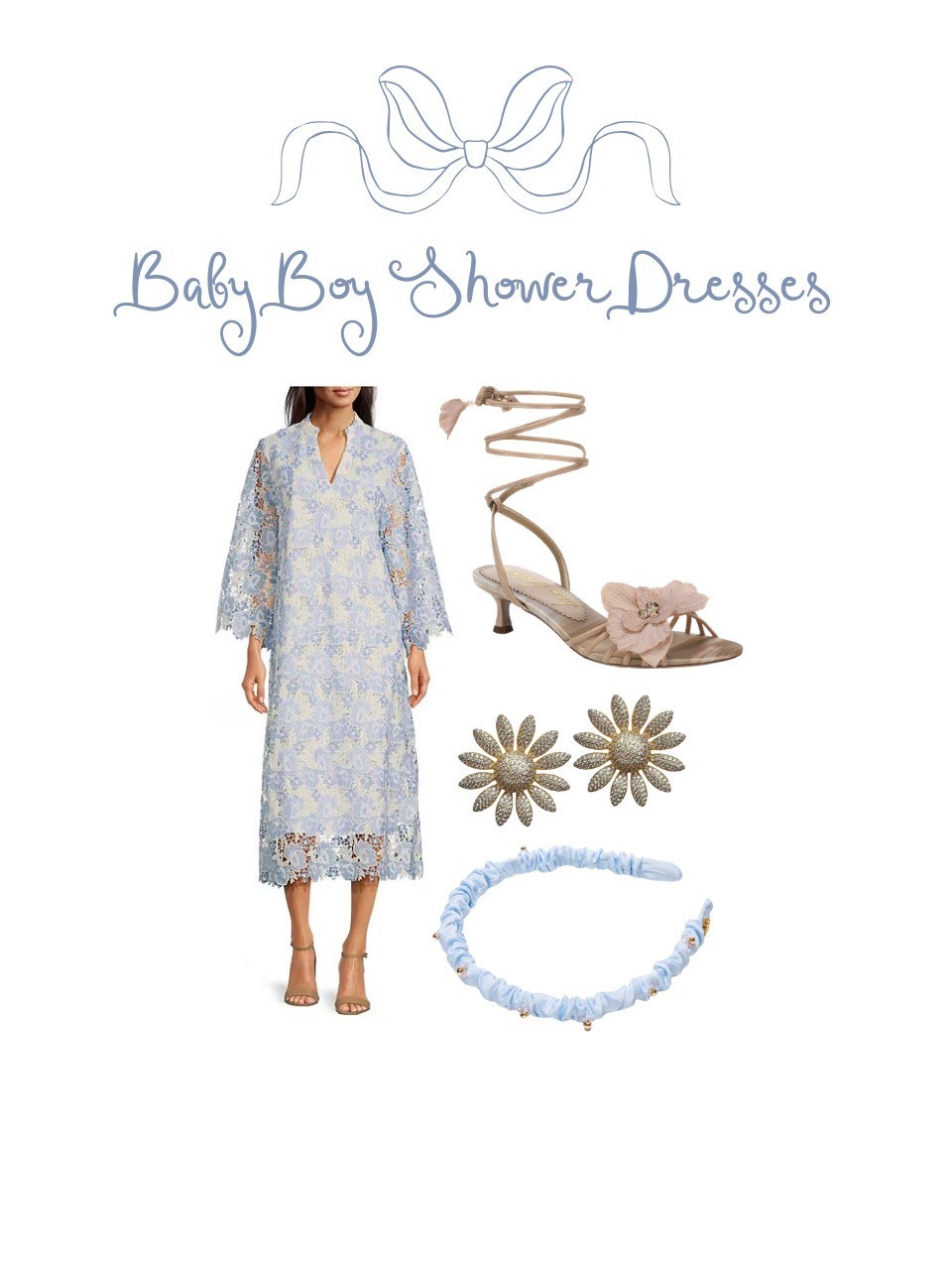 Baby boy baby shower dresses! Would also be cute for a bridal shower something blue moment. 

Baby boy / baby shower dress / shower guest dress / bridal shower blue dresses 