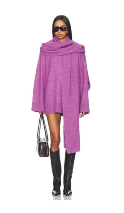 Show Me Your Mumu Oslo Sweater Dress in Purple. - size M