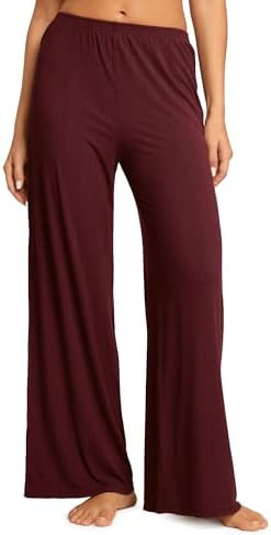 Women's Natrelax Pajamas Pants Wide Leg Casual Modal Ribbed Loose Fit Sleep Soft Comfort Flowy Lo... | Amazon (US)