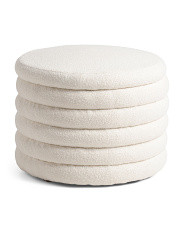 Boucle Storage Ottoman | Marshalls
