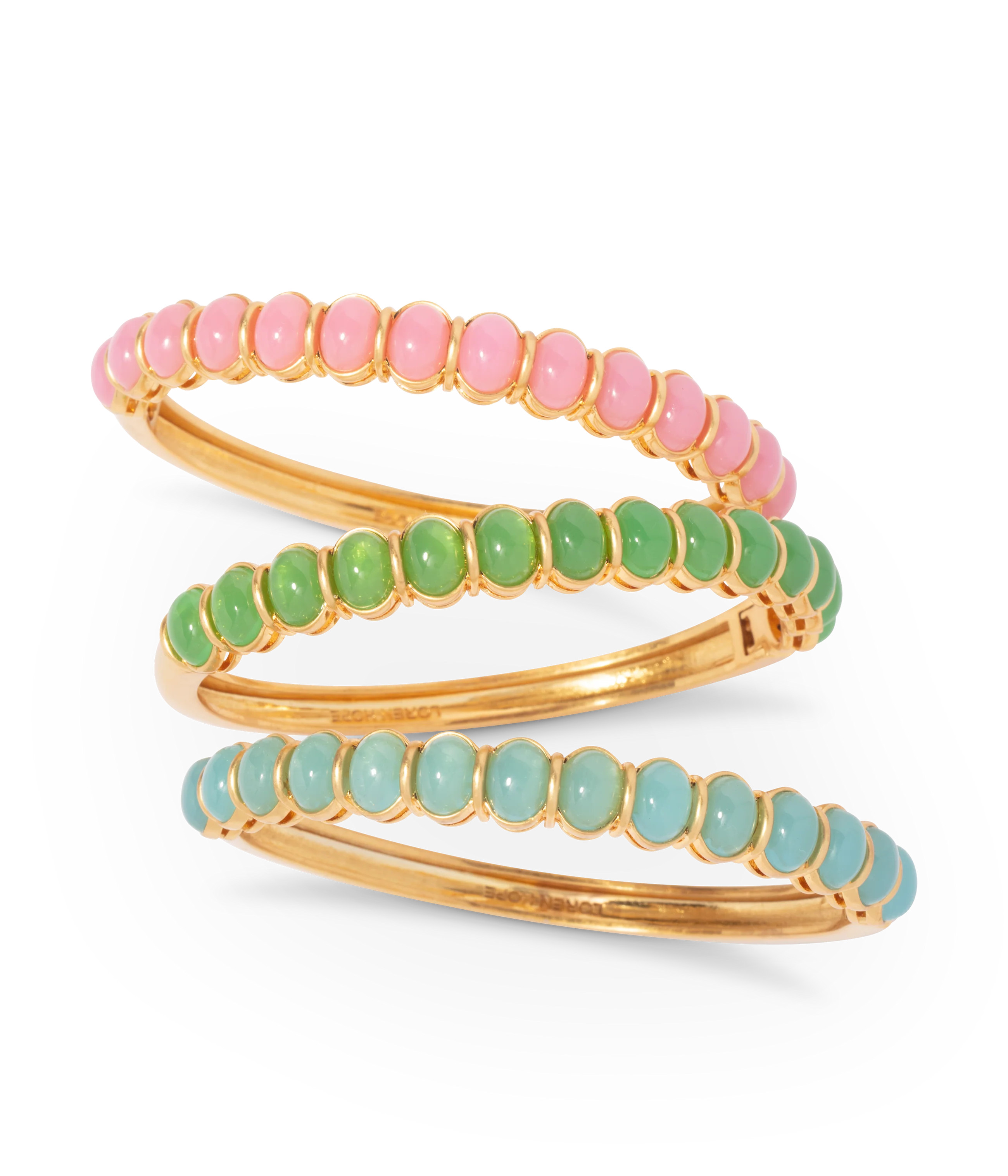 Lillian Bangle Bracelet in Aqua | Loren Hope Designs