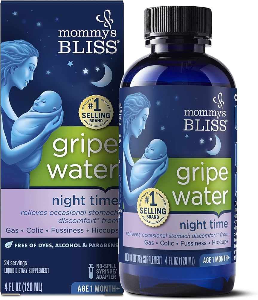 Mommy's Bliss Gripe Water Night Time, Infant Gas & Colic Relief, Gentle & Safe, 4 Weeks+, 4 FL OZ... | Amazon (US)