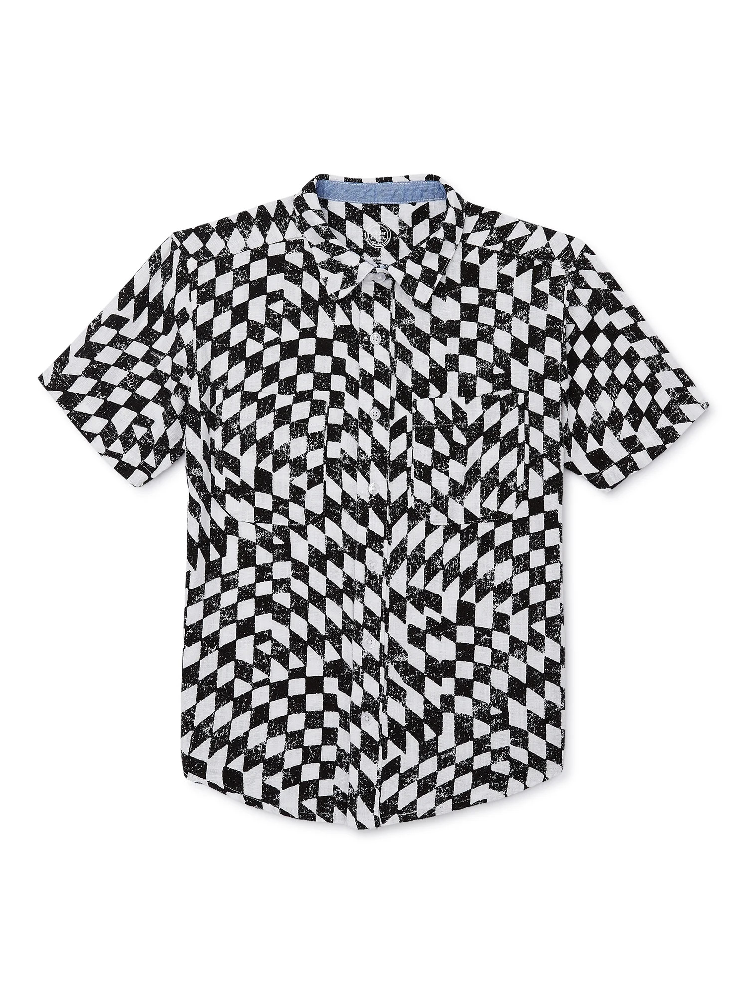 Wonder Nation Boys Short Sleeve Button-up Shirt, Sizes 4-18 | Walmart (US)