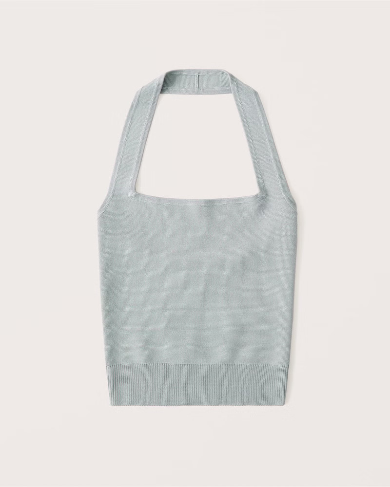Elevated Knit Slim Halter Tank | Abercrombie & Fitch (US)