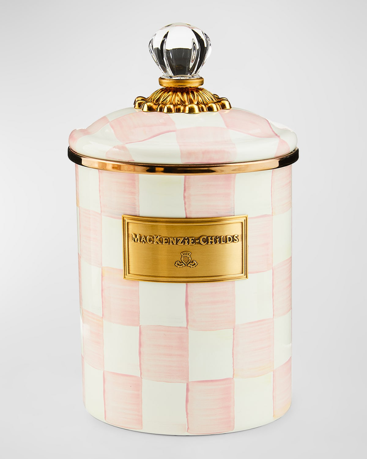 Rosy Check Enamel Canister Collection | Neiman Marcus