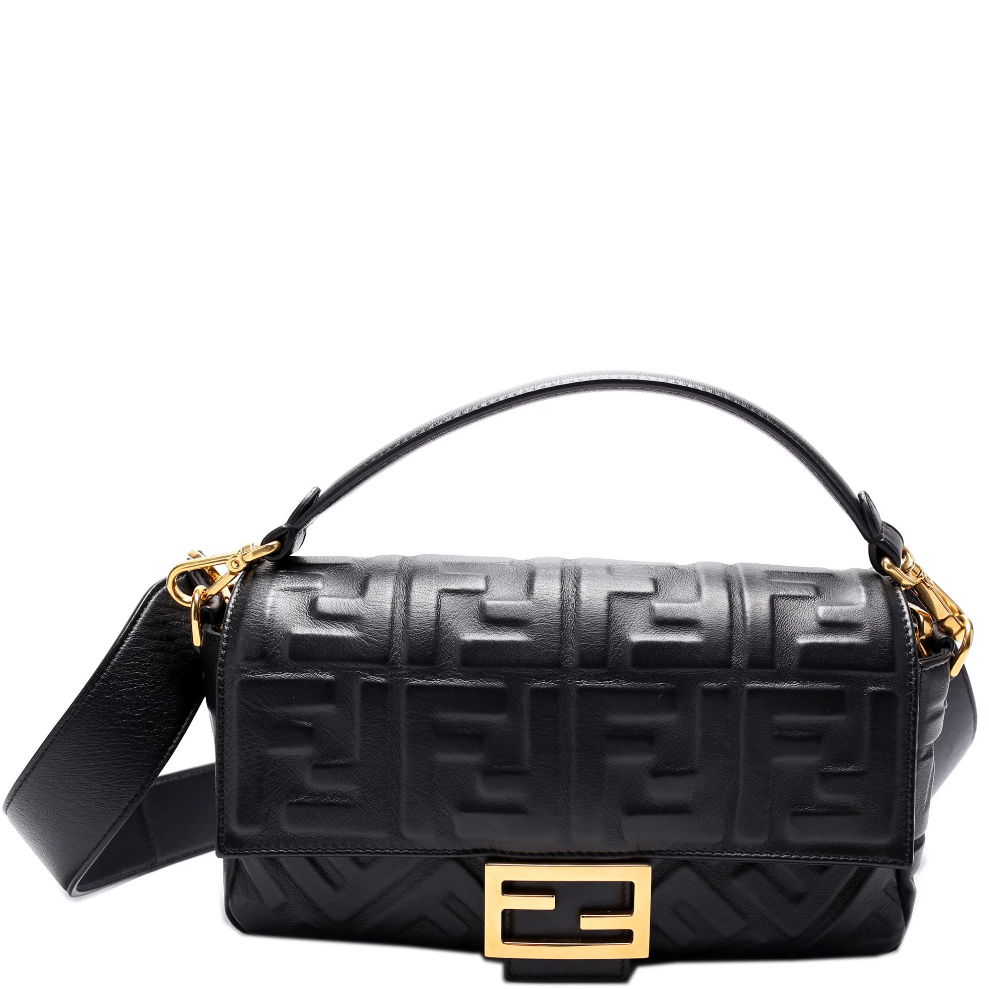 8BR600 Baguette FF Embossed Nappa | Keeks Designer Handbags